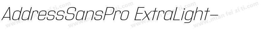 AddressSansPro ExtraLight字体转换